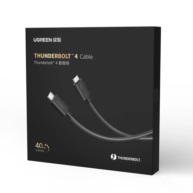 UGREEN Thunderbolt 4 Cable 6.6ft, 40Gbps Data Transfer 8K/60Hz Display 100W 5A USB C 3.1 Gen 2 Cable for iPhone 15