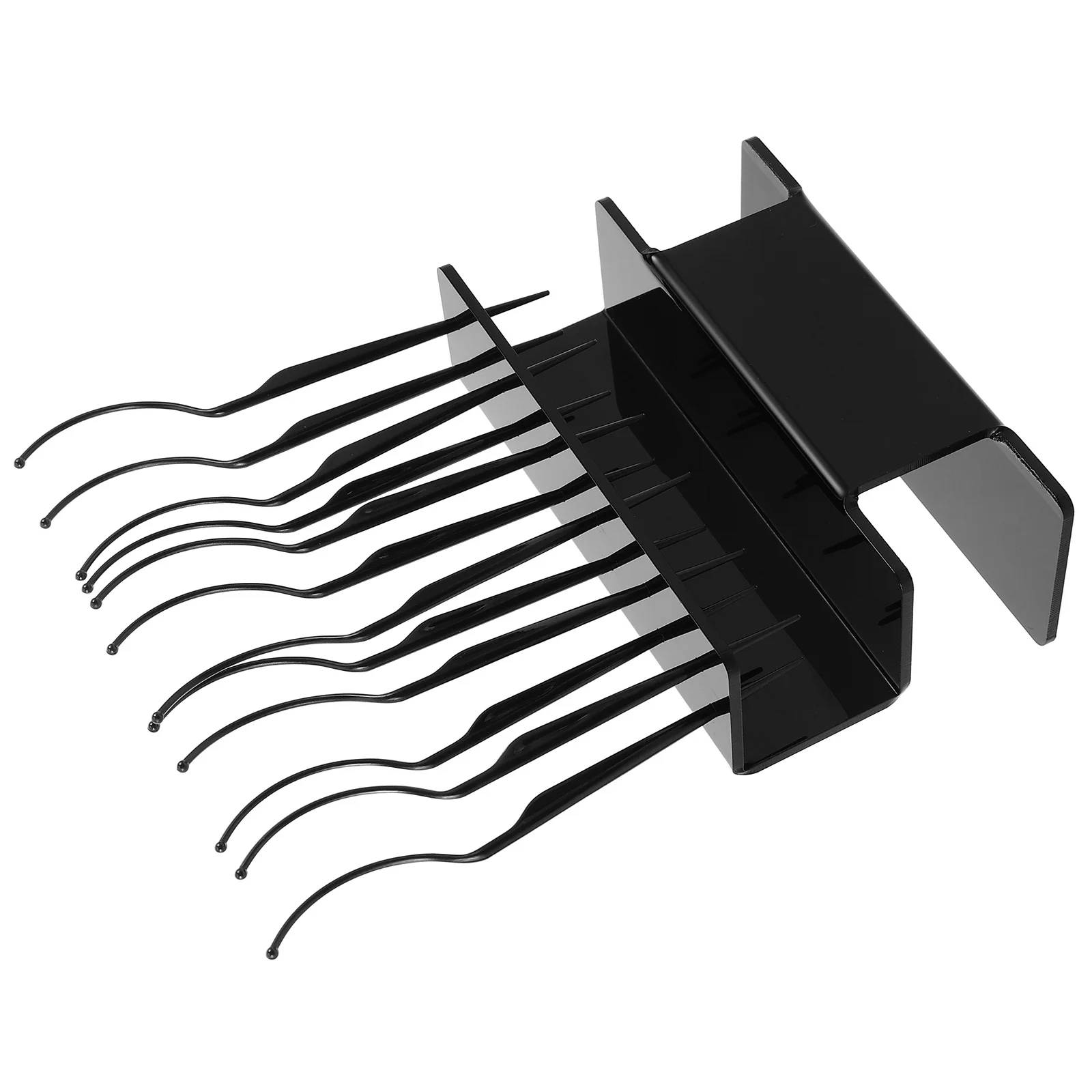 1 set espositore per ciglia finte supporto per estensione ciglia in plastica nera scaffale elegante vassoio per esposizione di bellezza organizzatore per la conservazione delle ciglia