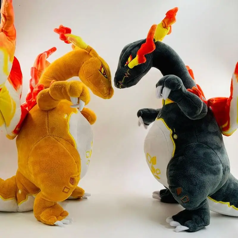 38cm Large Black Orange Extremely Giant Fire Breathing Dragon With Different Colors Super Million Plush Doll Joint Mobility