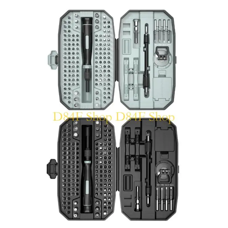D84F Ergonomic 152 Piece Professional Screwdriver Set Portable Repair Tool Organizers
