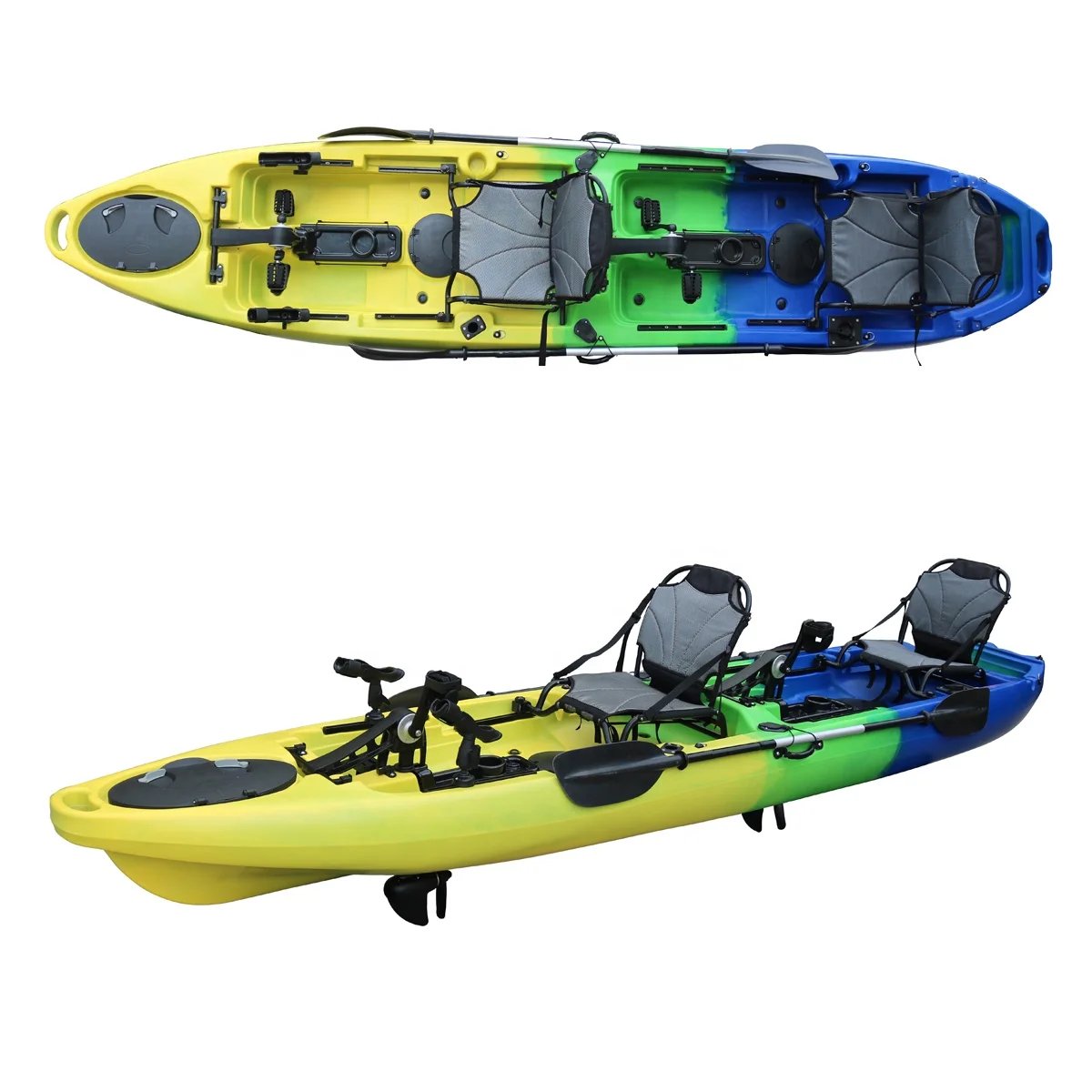 

Vicking 14dft Double Seat 2-Person Fishing Kayak Propeller Pedal Drive Wholesale Cheap for Outdoor Drifting Surfing Kayak