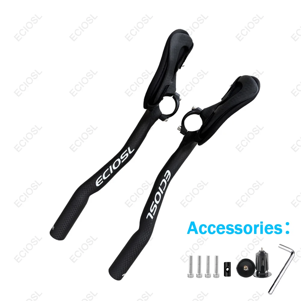 

ECIOSL Carbon Bike Handlebar Extension 340mm 31.8mm Aero Bar Triathlon Attachment Bike Rest Handlebar Lightweight and Durable