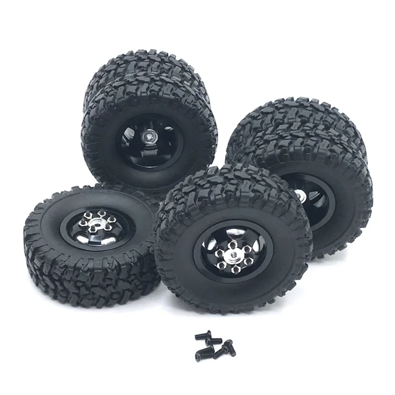 Metal Upgrade Front Single Rear Dual Wheel Hub Tires For WPL C14 C24 B14 B16 B24 B36 C34 C44 HengLong FeiYu JJRC RC Car Parts