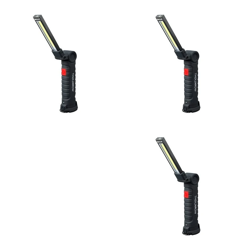 【Big deal】3X LED Foldable Work Light Portable Waterproof Camping Light Car Repair Light Outdoor Tent Flashlight Small W51