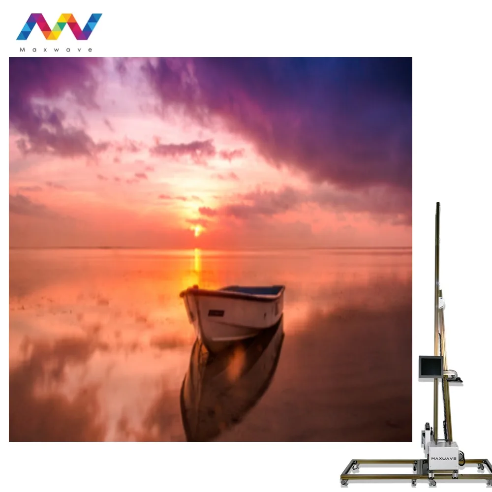 MAXWAVE Customizable Wall Printer Adjust Print Size Mode Adapt to Different Spaces Personalized Decor Tool