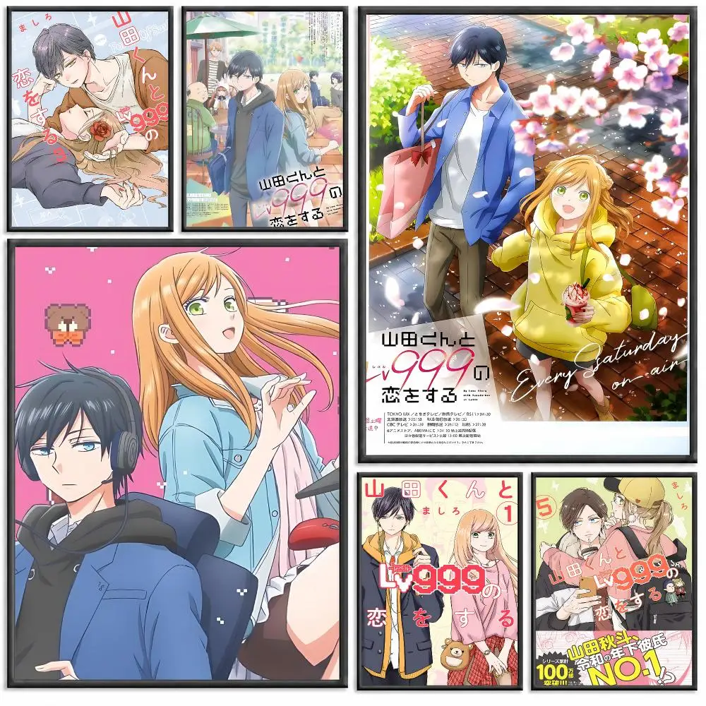Anime My Love Story with Yamada-kun at Lv999 Poster Modern PP Paper Wall Decorative for Cafe Office Bar Home Wall Decor Gift