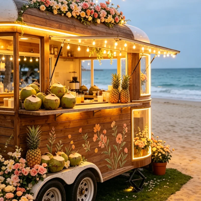 

Customized Battery Powered Mobile Food Cart Electric Assist Push Cart Ice Cream Popsicle Cold Drink Cart For Beach Sale