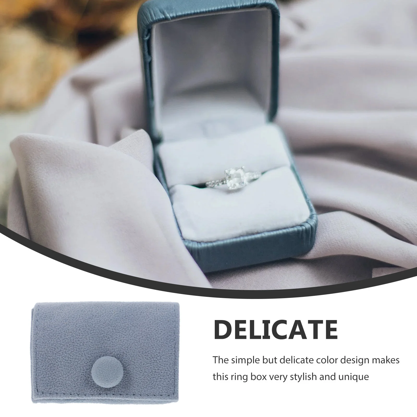 

Mini Jewelry Organizer Box Portable Travel Ring Holder Small Decorative Case Storage Box for Rings Earrings Ring Holder