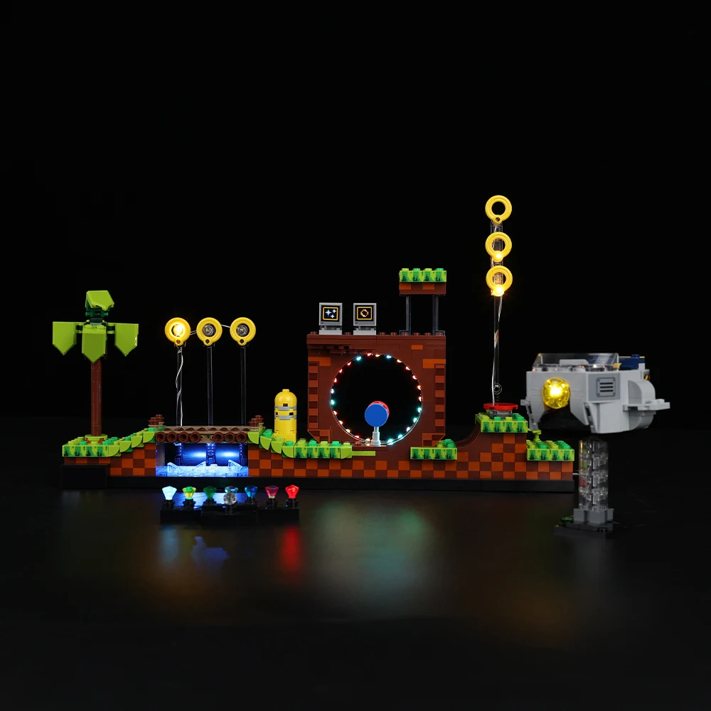 Led Light Kit For 21331 Sonic the Hedgehogs Pop Game Green Hill Zone Model BuiBuilding Blocks  (Only Light Kit Included) - view 2