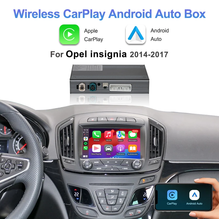 

Wireless Carplay Android Auto Smart Module for Opel Insignia 2014-2017 with GPS Navigation Car Radio Multimedia Player OEM Menu