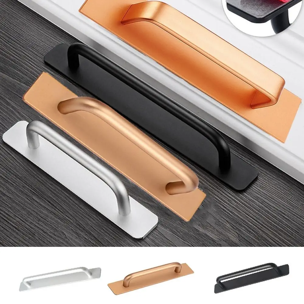 Aluminum Alloy Punch-free Door Handle Waterproof Practical Closet Knob Black/Gold/Silver Moisture-proof Window Handle Cupboards