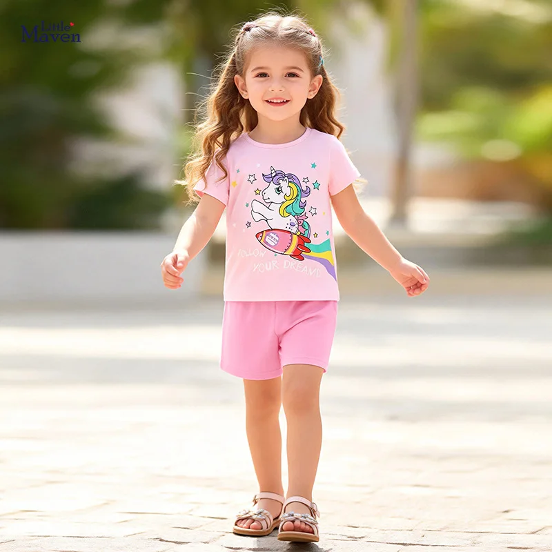 

Children's clothing wholesale Wind-themed girls' outfit Cute Cartoon Children's Three-Piece Set Summer children's outfit