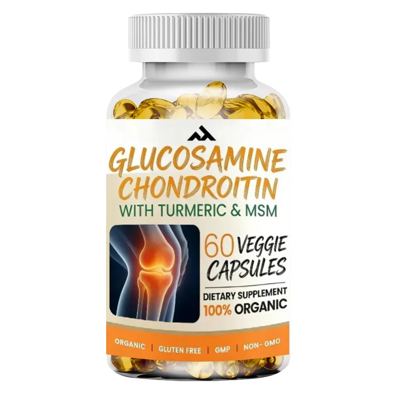 Glucosamine Chondroitin with Turmeric & MSM – Mobility & Flexibility Support – 60 Veggie Capsules