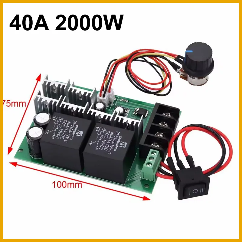 PWM DC Motor Speed Controller DC 10 -55V Digital LED Display 0 -100% Adjustable Drive Module Input MAX 60A 12V 24V 36V 48V