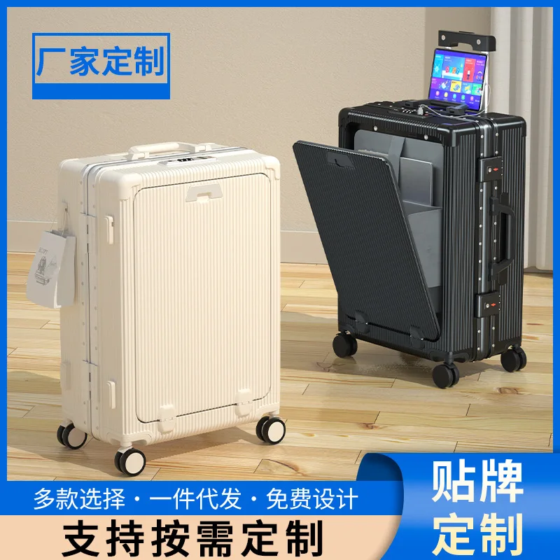 

Multi-functional Suitcase, Spinner Wheel, Aluminum Frame Trolley Box, 20 Inch Luggage, Suitcase, Boarding Lockbox, 24