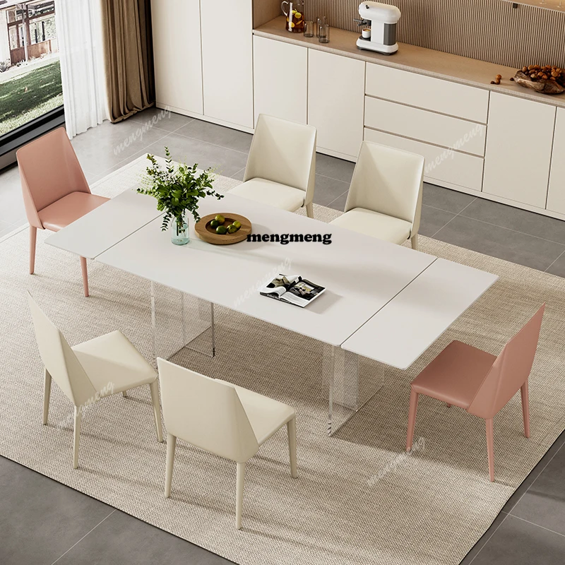 Romantic Comfortable Dining Table Cream Wind Light Luxury Aesthetics Designer Restaurant Table Unusual Mesas De Jantar Furniture