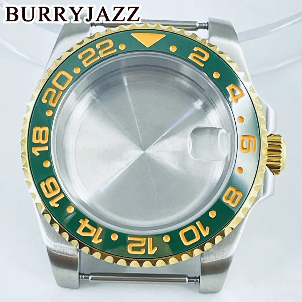 

BURRYJAZZ 40mm SUB GMT Case NH35 NH36 NH34 NH38 NH70 NH72 ETA2824 PT5000 Watch Case Sapphire Glass Ceramic /Aluminum Bezel