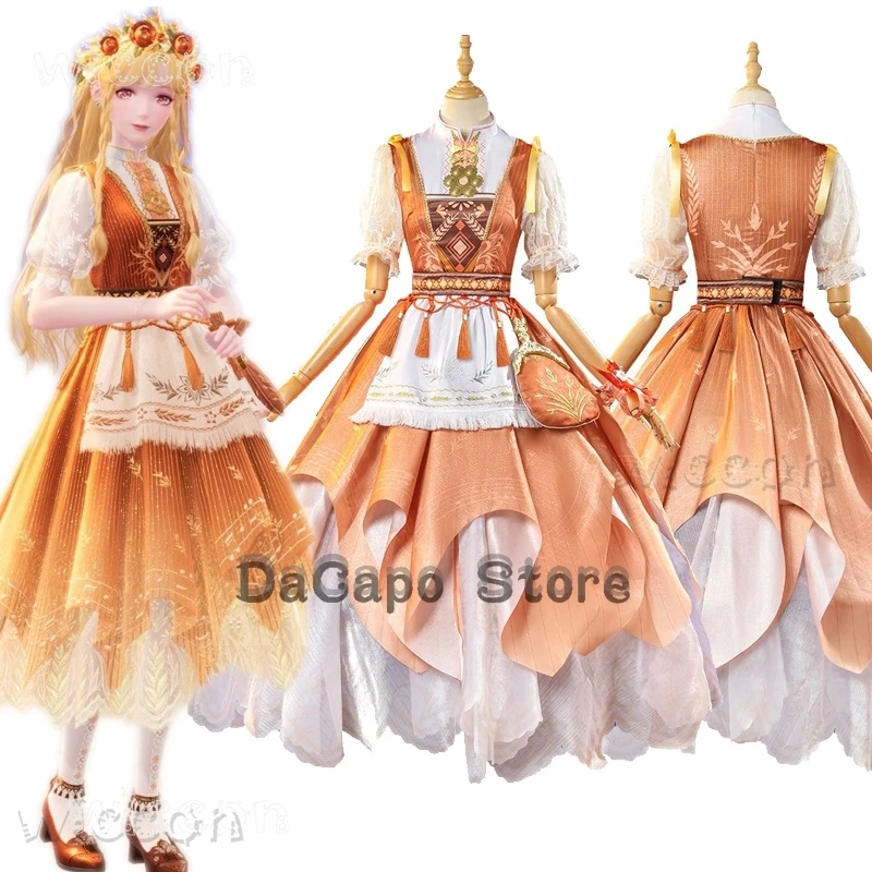 Infinity Nikki Cosplay Hometown Breeze Outfit Costume Wig Lolita Clothes Blue Dress Set Women Kawaii Girls Gown Halloween Party