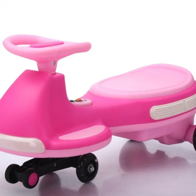 12V niños viajan en el coche eléctrico Wiggle luces LED música antivuelco edades 3 niños niñas interior al aire libre