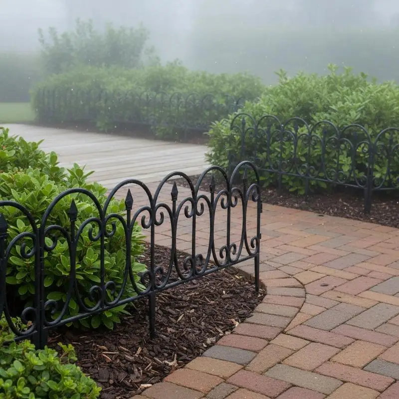 Decorative Garden Fence Outdoor Rustproof Landscape Wire Border Folding Patio Fences Flower Bed Fencing Barrier