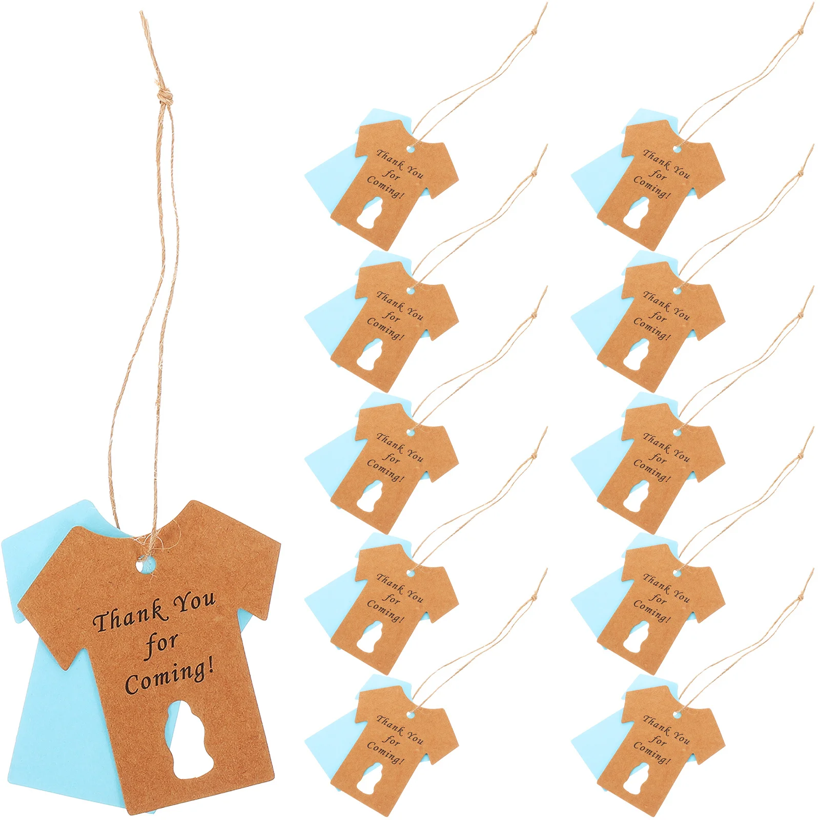 

1Set Brown Tags Thank You Themed Labels Exquisite Details Lightweight Portable Festive Gift Bag Tags Visual Enjoyment