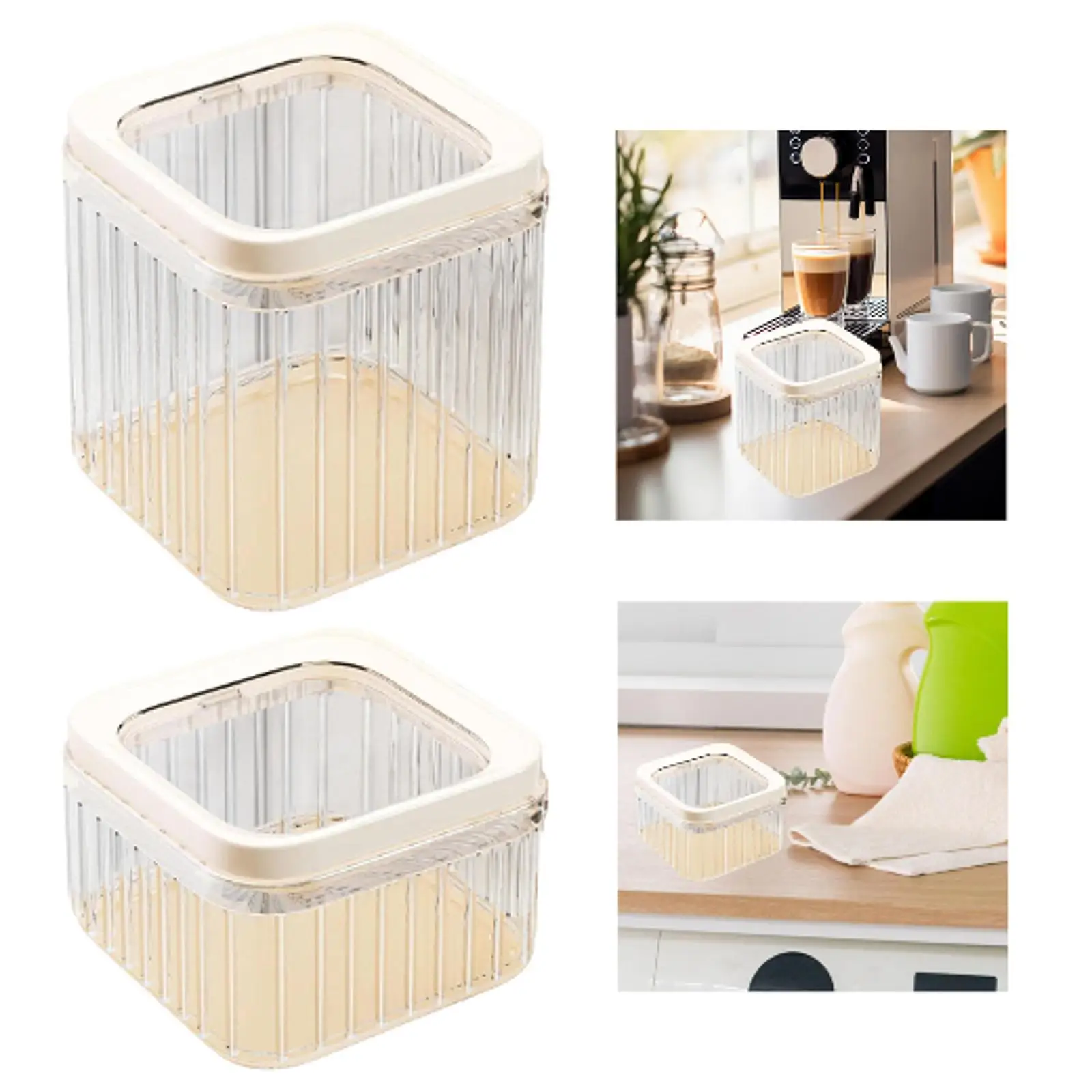 

Desk Organizer Tea Bag Container Household Kitchen Clear Laundry Pod Holder for