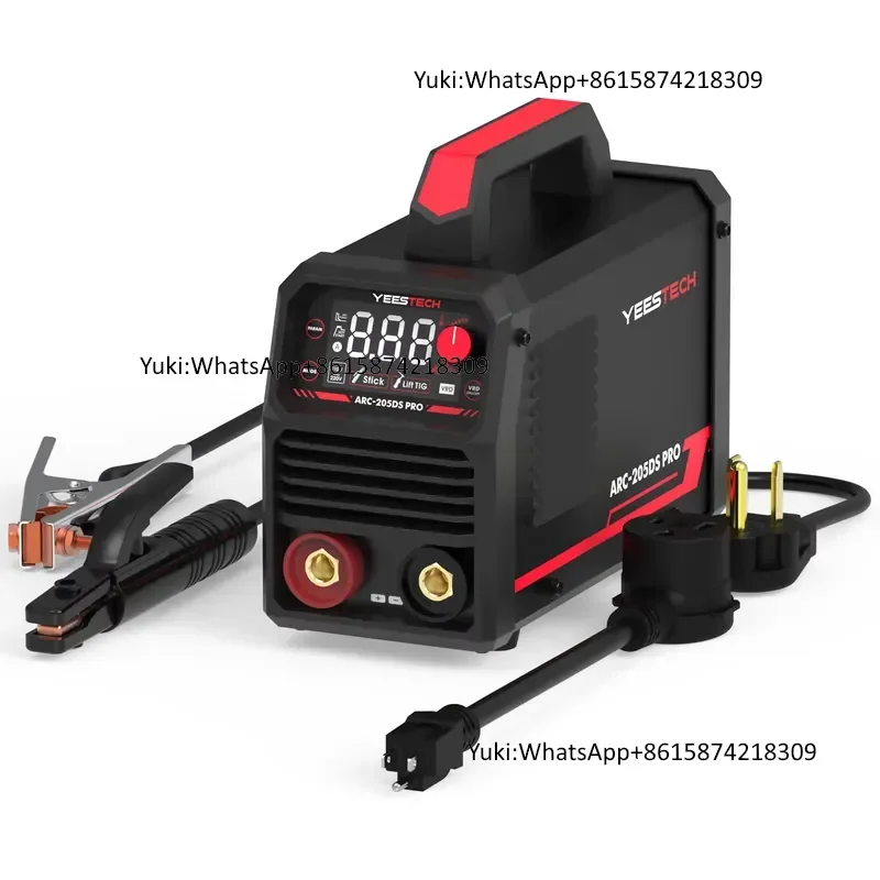 Сварочный аппарат YEESTECH 205Amp Stick Lift TIG с большим LED-дисплеем, цифровым инвертором IGBT, функцией горячего старта, портативный, 220В, двойное напряжение, MMA.