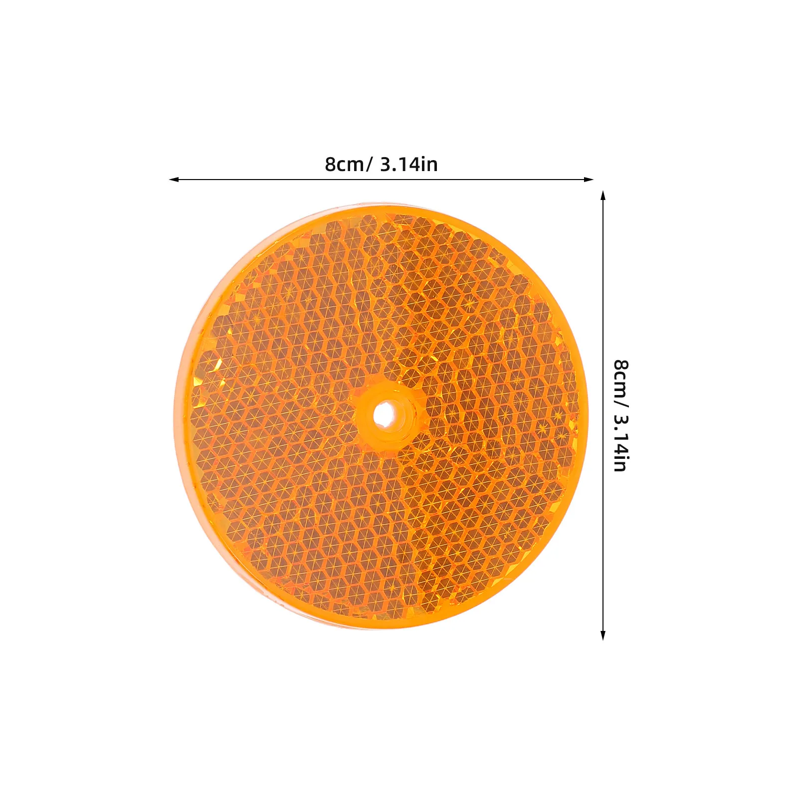 10Pcs Road Safety Reflectors High Visibility Reflective Waterproof Front Round Reflector for Driveway Trailer Car Parking