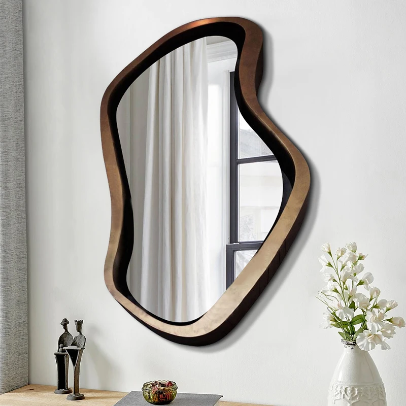 

Bathroom Decorative Mirrors Wood Restaurant Dining Salon Luxury Vintage Decorative Mirrors Kitchen Specchio House Decoration