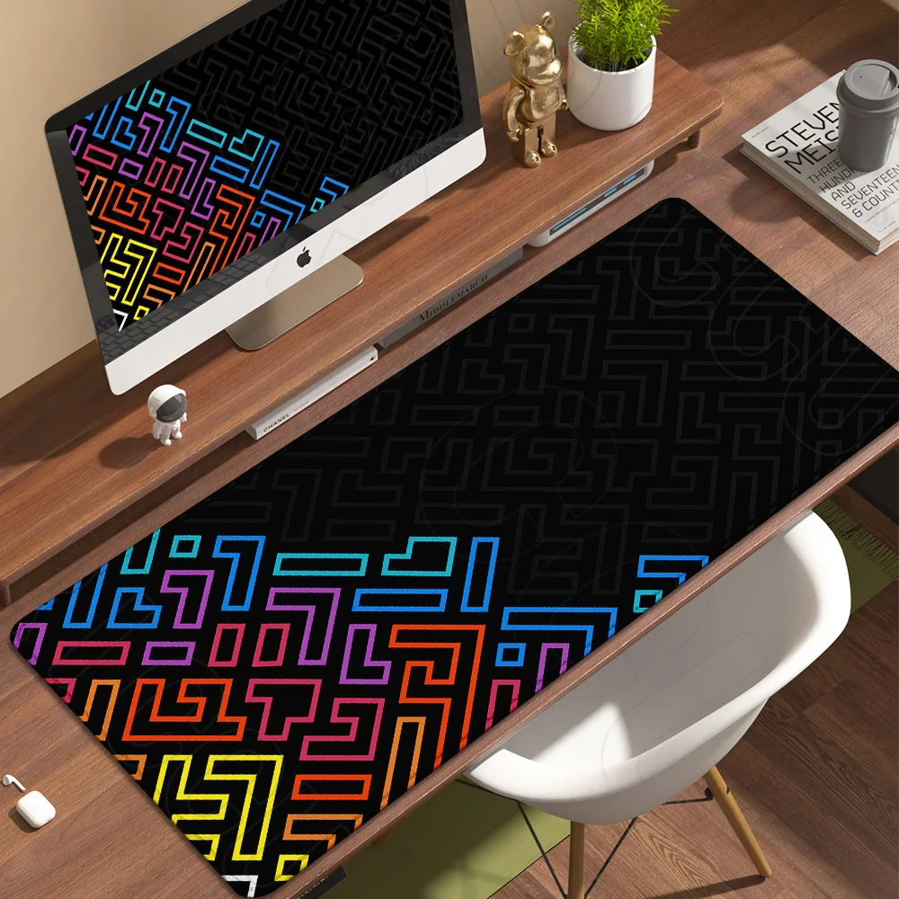XXL Checkered graffiti Mouse pad Office Laptop HD Printing Mausepad Pc Accessories Grid Desk mat Large Rubber Gaming expand Mats