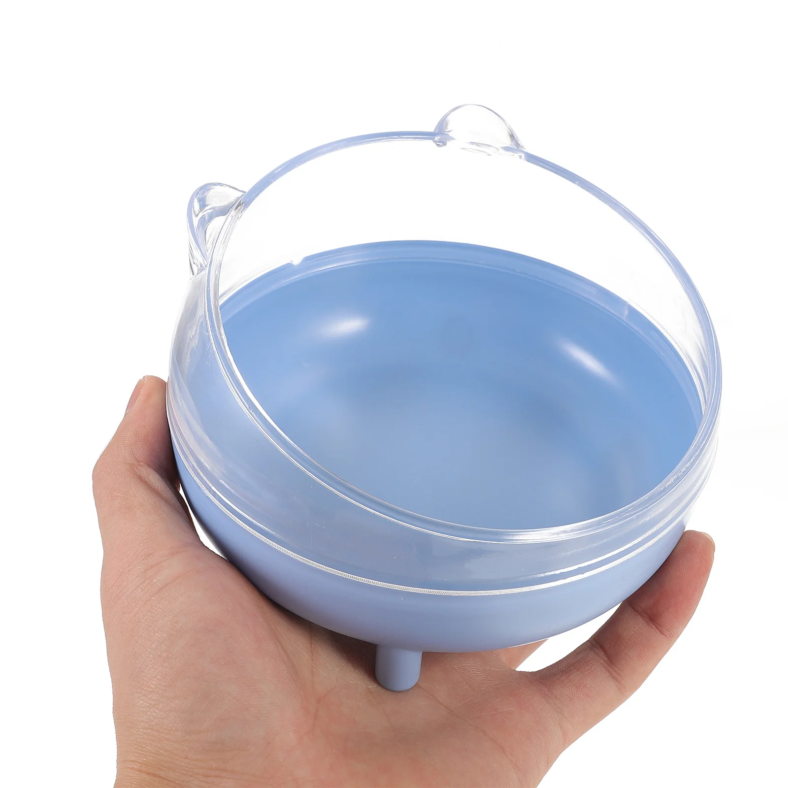 

Hamster Sand Bath Container Durable Portable Design For Small Pets Half-Close Transparent Lid Easy Clean Syrian Hamster