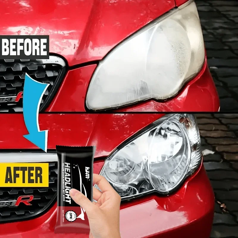 A Universal Headlight Repair Kit - Automotive headlight polishing wipes- removes oxidation,restores clarity and is easy to apply