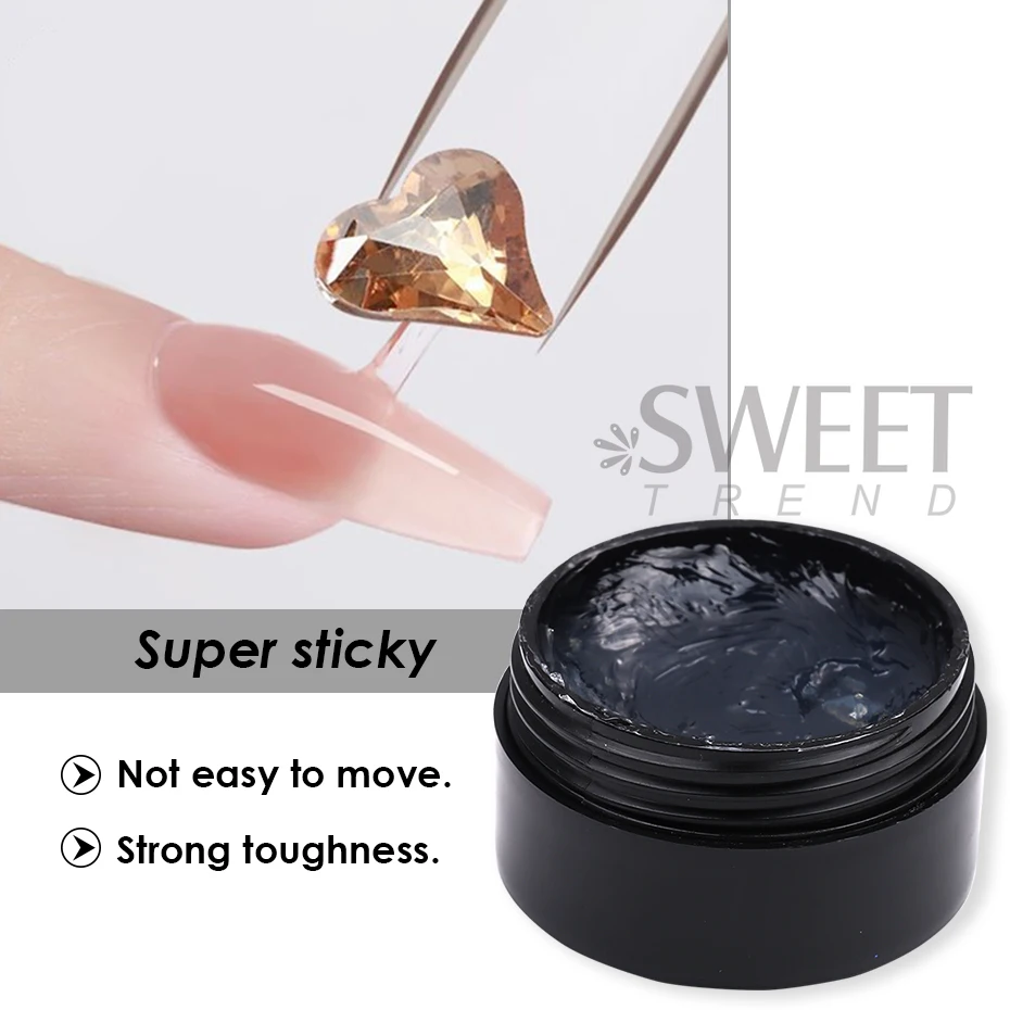 20ml Strong Solid Nail Rhinestone Glue No-Wipe Jewelry Adhesive Gel Diamond Crystal Gems Bling Soak Off Tips Glue Manicure Tools