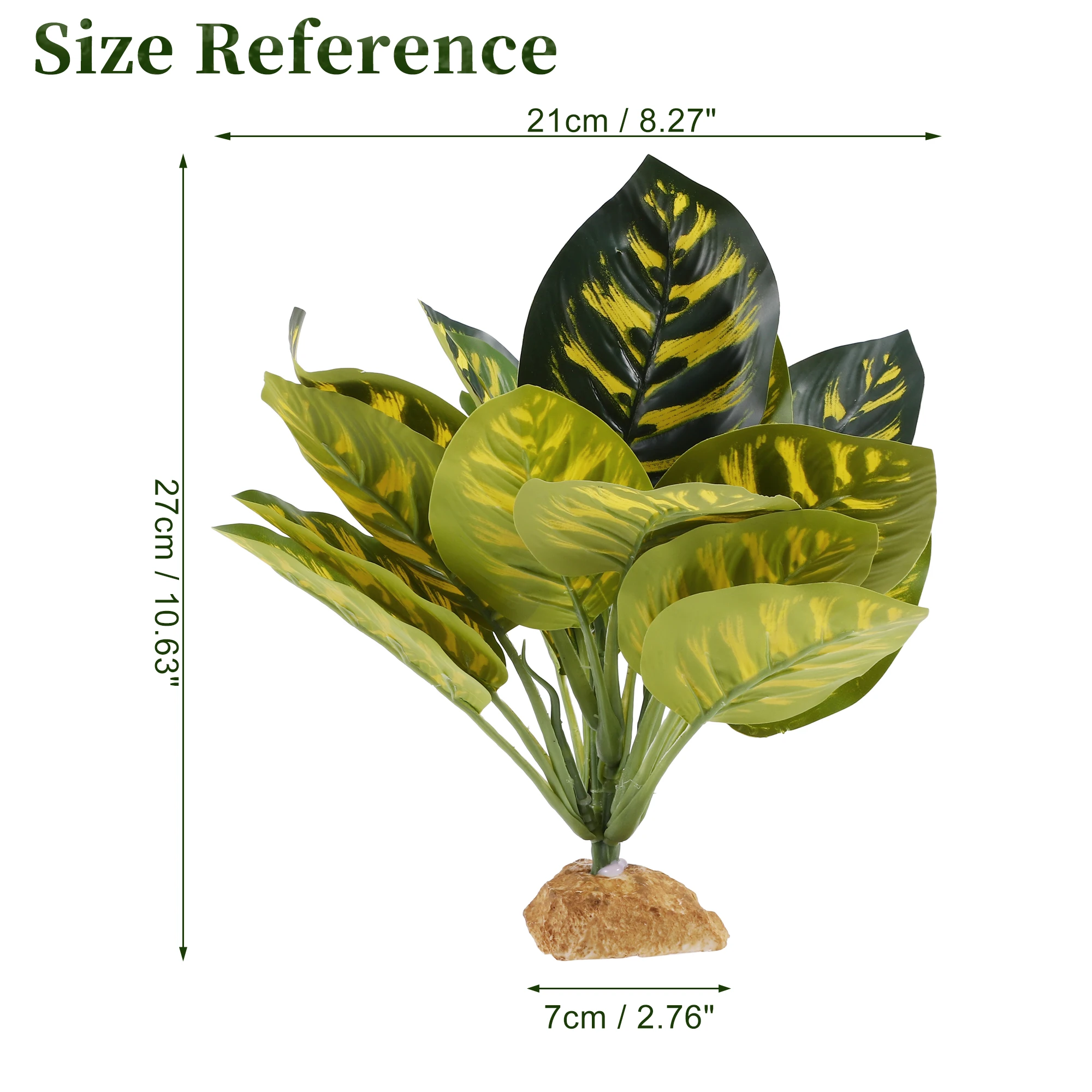 UXCELL Reptile Plants Terrarium Decoration Reptile Artificial Plant for Amphibians Lizard Habitat Decor Plastic Resin Plants