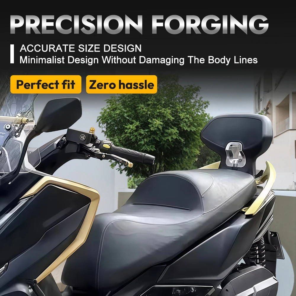 For KYMCO XCITING 250 350 Rear Backrest City Tour Passenger Rider Soft Leather Durable Passenger Seat Backrest Accessory