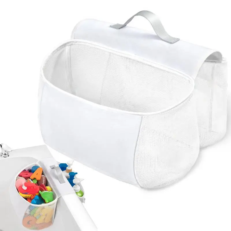Soporte de juguete para ducha, forma de silla de montar para niños pequeños, almacenamiento de juguetes para baño y ducha, juguetes de alta capacidad, organizador de fácil acceso para nadar