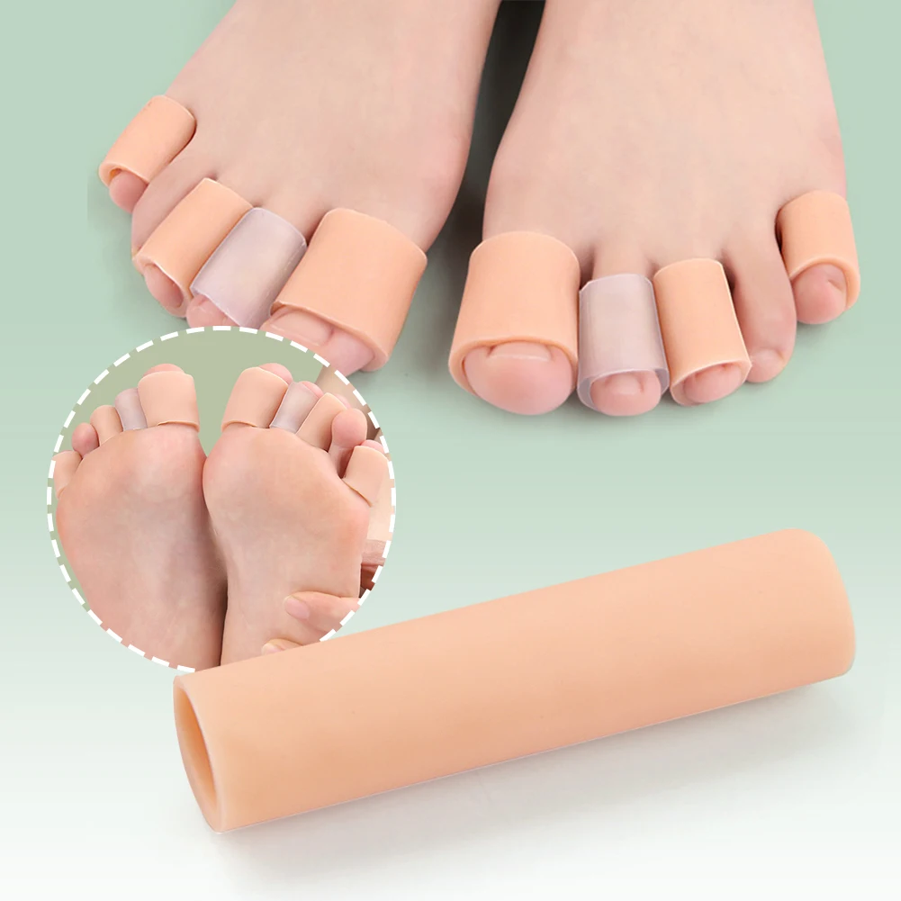 

S/L Toe Tubes Рукава Мягкая подушка для пальцев ног Трубка для кукурузы Защитные трубки для пальцев ног для ногтей от мозолей и волдырей для женщин и мужчин Облегчение боли