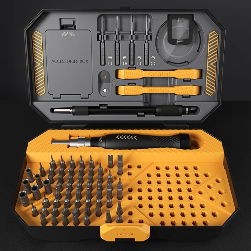 New 145 in 1 Screwdriver Ergonomic Handle with Tip Suitable for Easy Storage Convenient Computer Laptop Repair Work