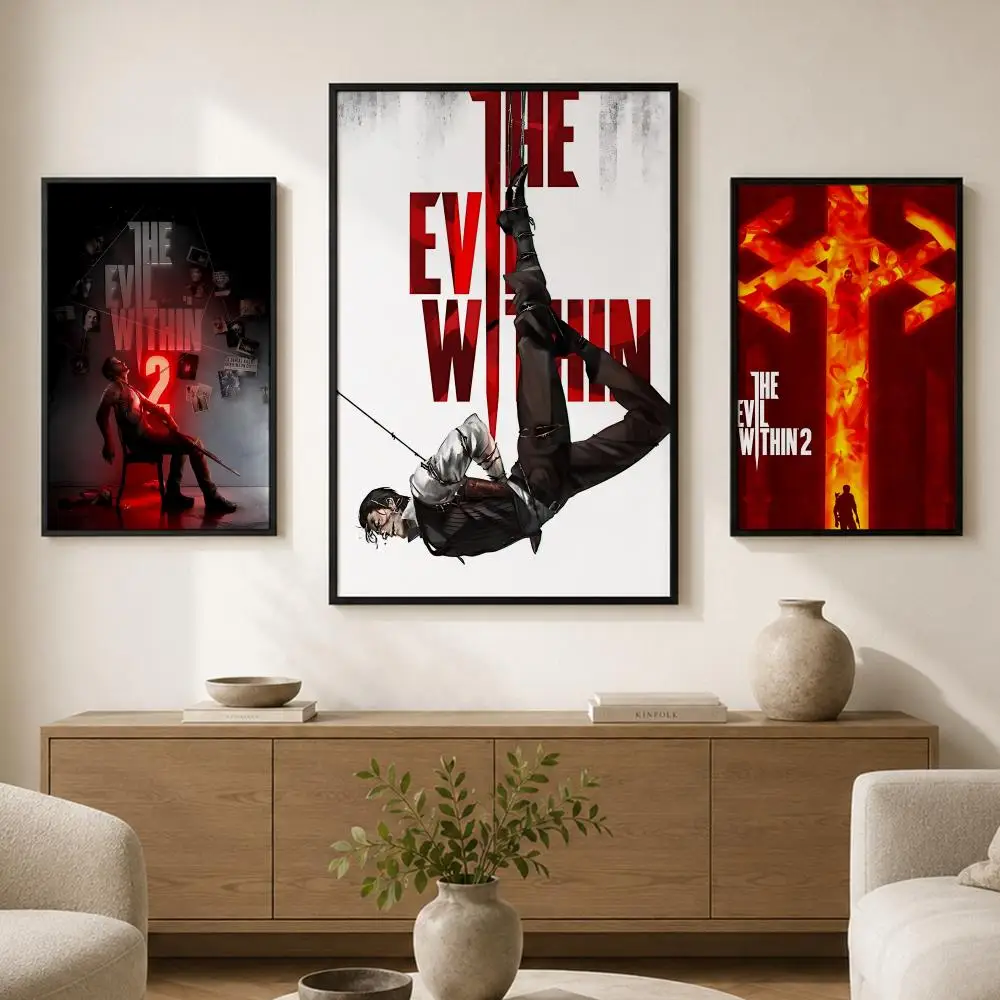 The Evil Within Poster Waterproof PP paper Self-Adhesive High-Definition Decorative Art Suitable for Living Bedrooms Gifting
