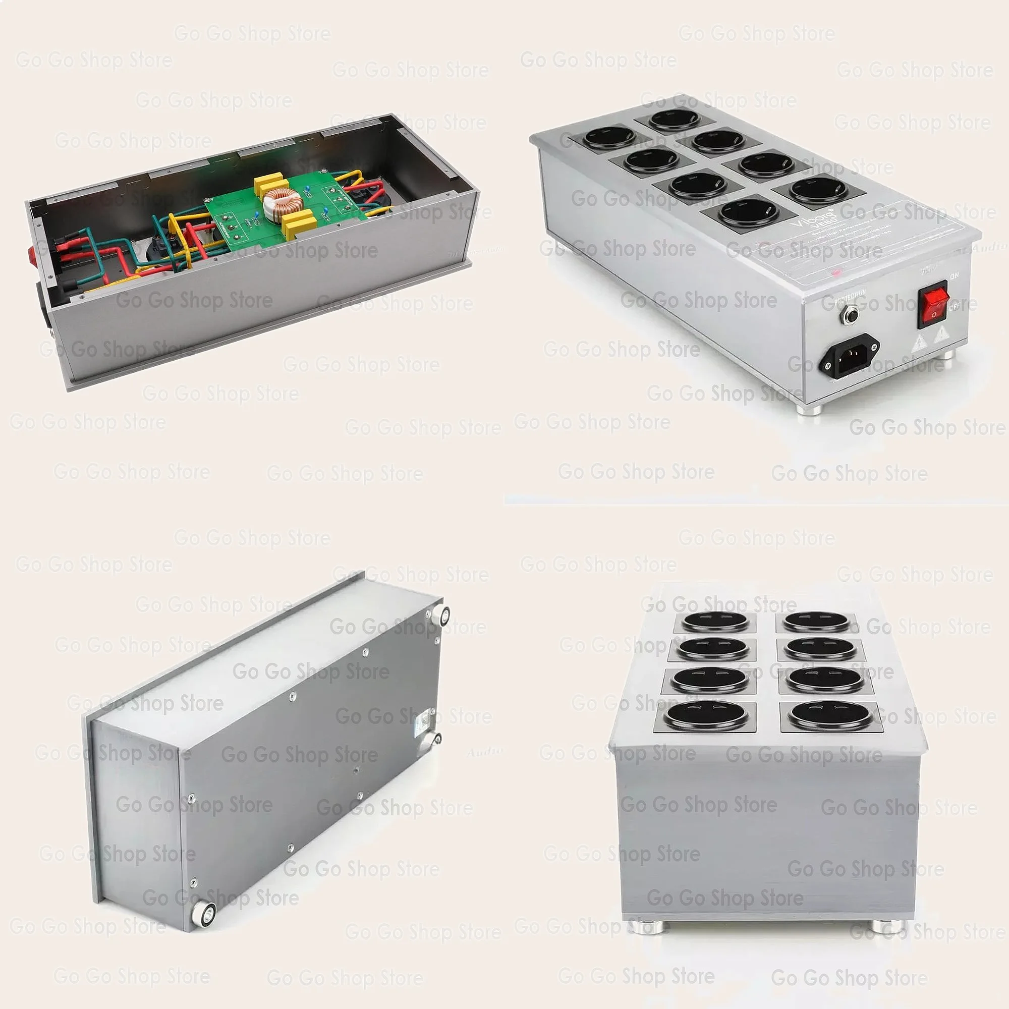 

High-End Viborg VE80 Hifi Audio EU Schuko Outlets Noise Filter AC Power Conditioner Audiophile Power Filter Power Purifier