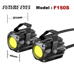 Future Eyes F150S Hidden Motorcycle Spotlight Mini Led Spotlight Fog Lights Driving Light Small Size Superbright Auxiliary Light