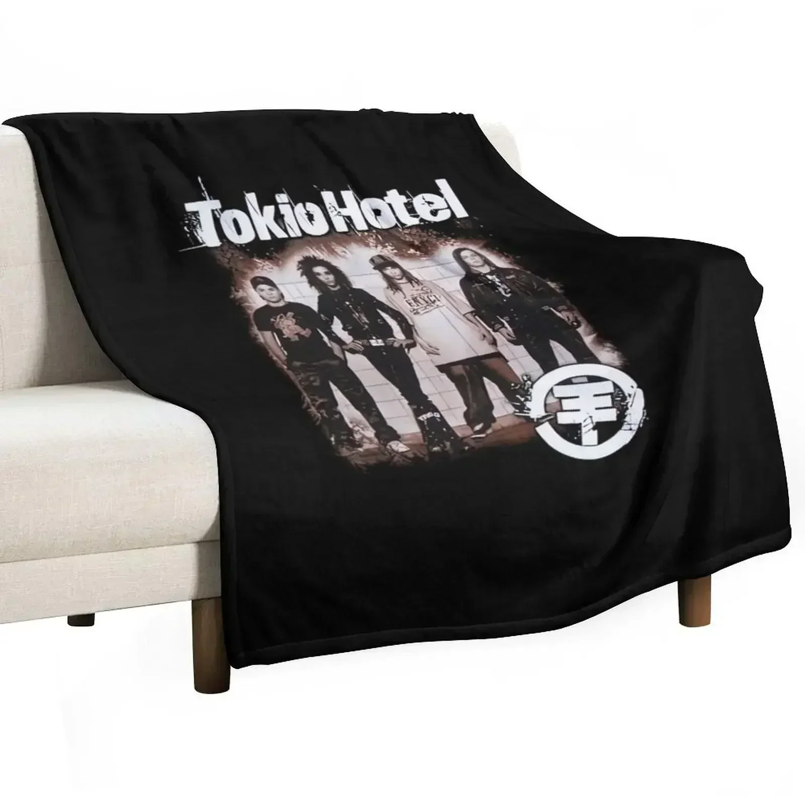 Vintage Tokio Hotel Throw Blanket Stylish Decor Blanket Gift for Friends Roommate