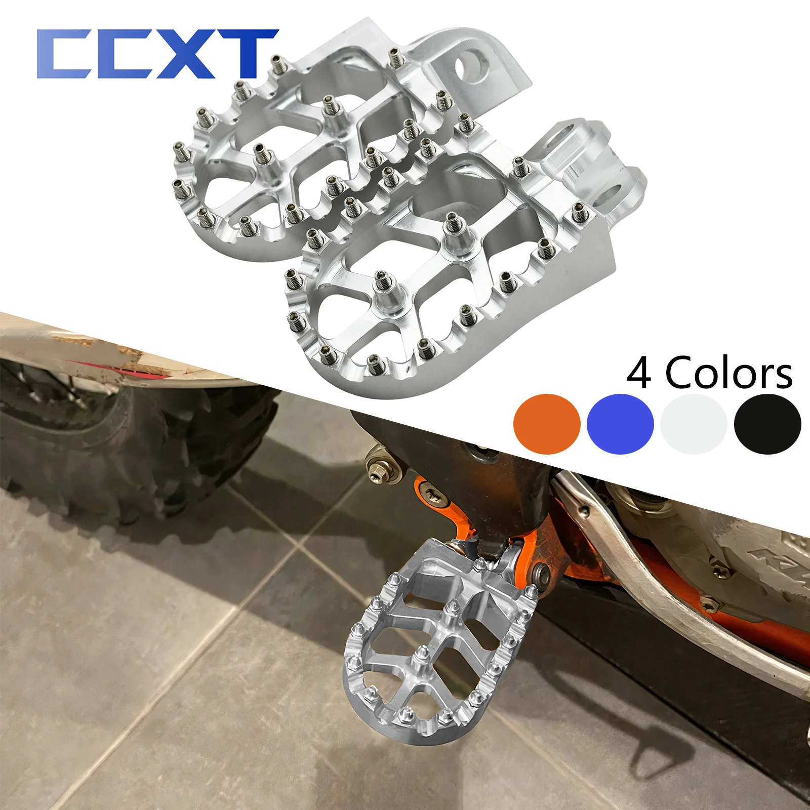 Motorcycle CNC Foot Pegs Footpeg For Husqvarna TC65 TC85 TC125 TC250 FC250-450 TE FE 150-501 FS450 For KTM SX SXF XC XCF XCW EXC