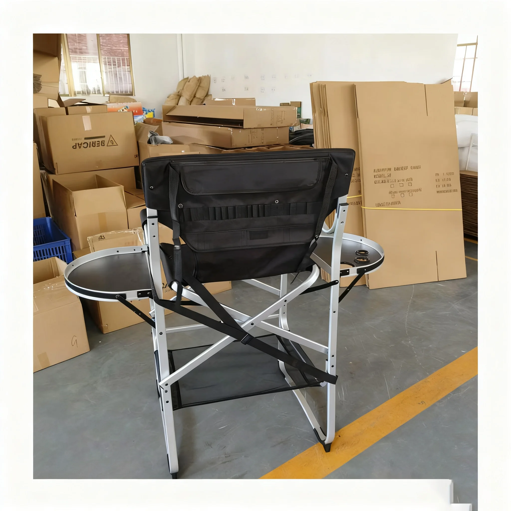 Custom Logo Folding Makeup Chair High bar Makeup Office Fishing Beach Chair Outdoor Hairdressing Chair With Promotional Price