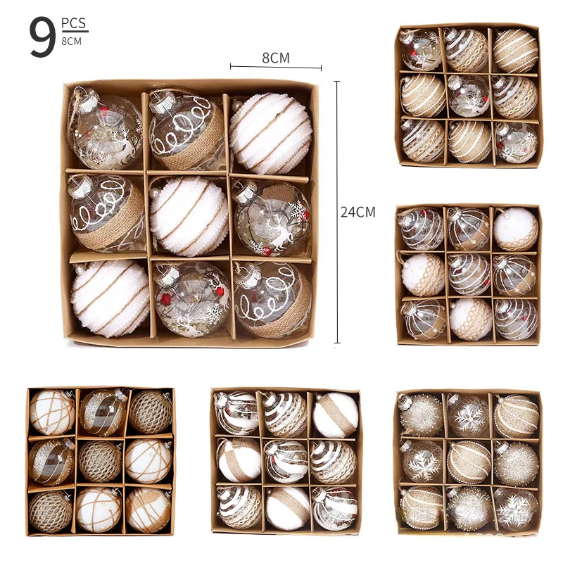 

New Christmas supplies creative design of Christmas atmosphere decoration of Christmas balls venue layout and decorative balls