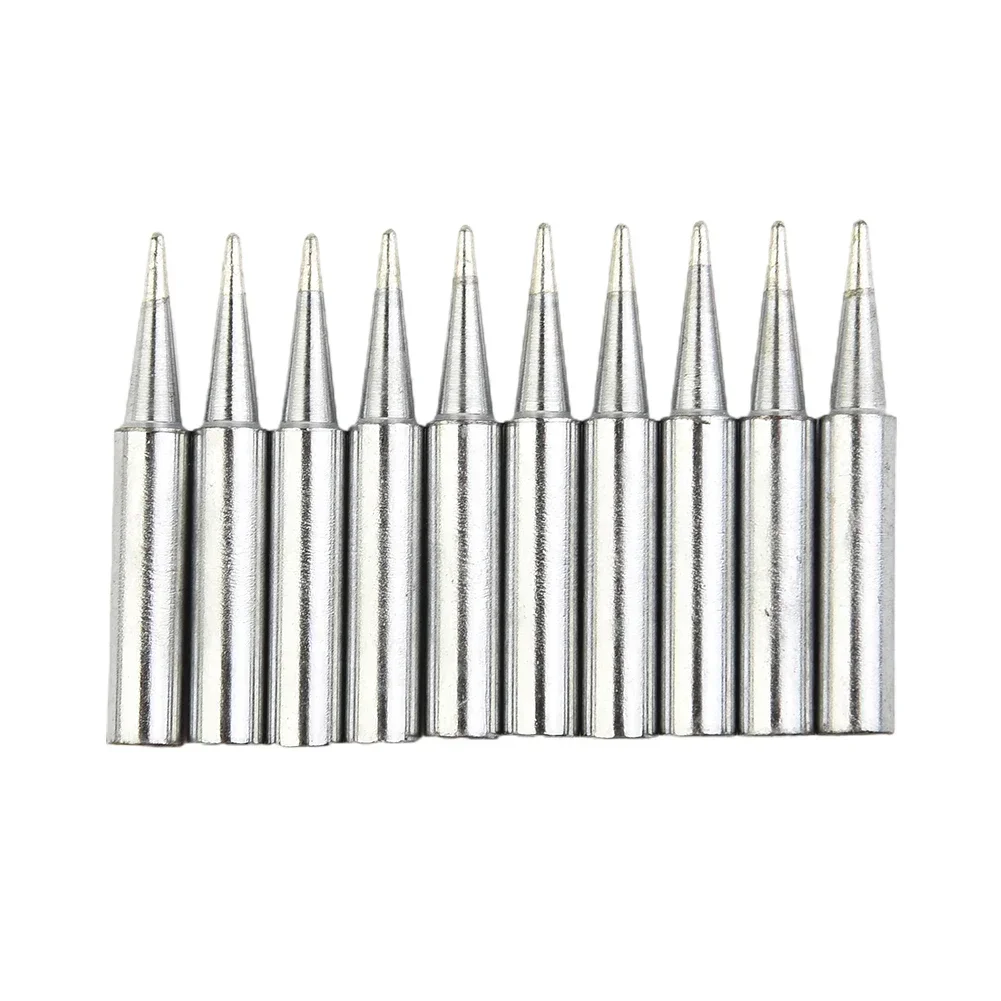 

Accessories Useful Solder Iron Tips Station 10pcs.900M-T-B Equipment Industrial Parts Pure Copper Rework Silver