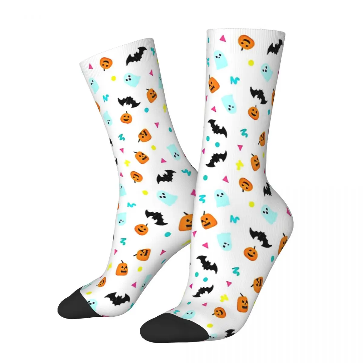 Autumn Winter Harajuku Women Men 90s Spooky Pattern Halloween Socks Jack Lantern Cute Pumpkins Sweat Absorbing Basketball Socks