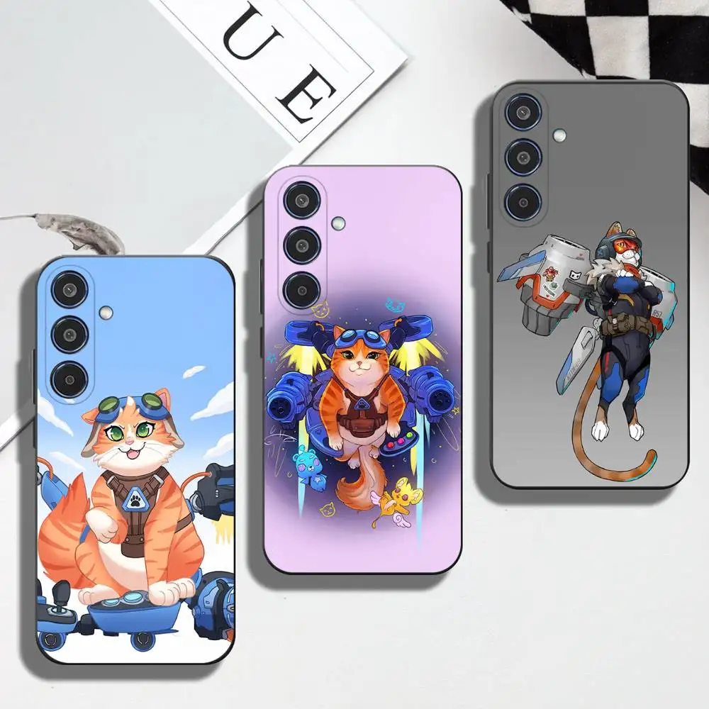 Jetpack Cat O-Overwatch Phone Case For Samsung Galaxy A12 13 Note 10Pro 20Ultra A20 21 30 31 40 41 A71 72 Cover Protective Soft