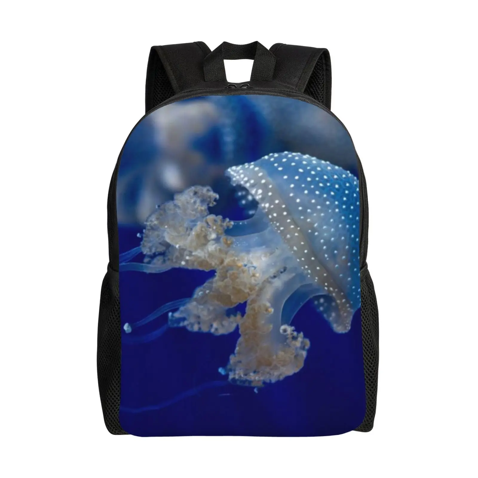 Lightweight Backpacks for School,Jellyfish Print Casual Daypack for Travel with Bottle Side Pockets Multifunctional Backpacks