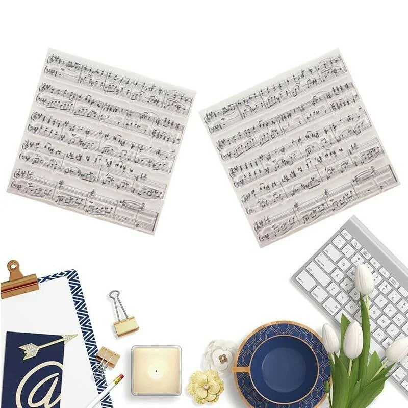 Music Notes Symbol Transparent Clear Silicone Stamp Seal DIY Scrapbooking Decors